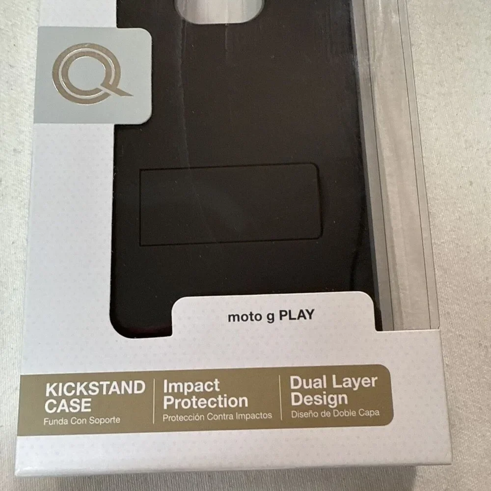 Motorola Moto G Play Case Black‎ Kickstand Quikcell New, Christmas, Birthday